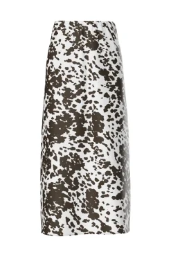 Outlet Pieces Pcmari Long Skirt 4748316 Cloud Dancer Brown Cow
