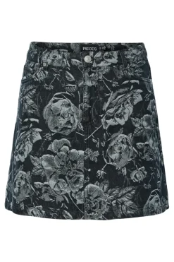 Online Pieces Pcmarosa Denim Skirt 4871309 Black Rose