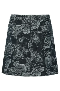 Online Pieces Pcmarosa Denim Skirt 4871309 Black Rose