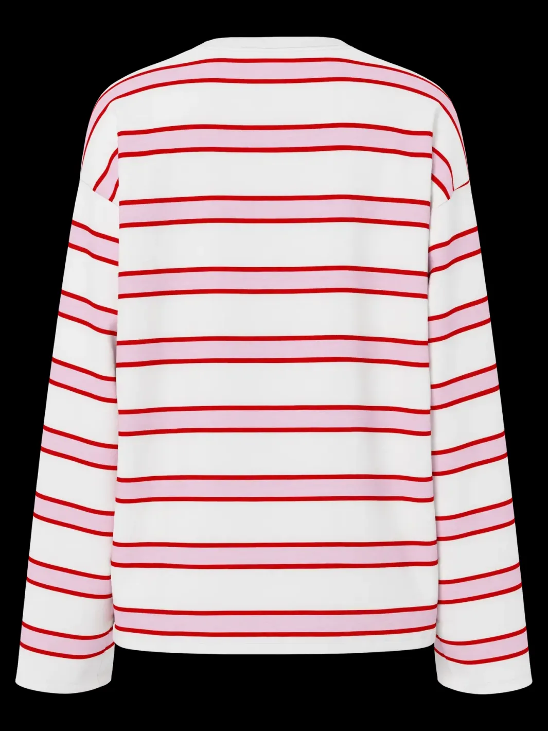 Online Pieces Pcmila Ls Loose Tee 4902153 Roseate Spoonbill Adrenaline Rush/Cloud Dancer