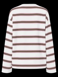 Discount Pieces Pcmila Ls Loose Tee 4992999 Coffee Quartz Roseate Spoonbill/Cloud Dancer