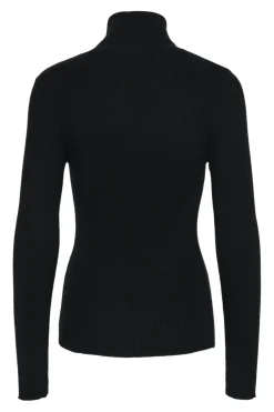 New Pieces Pcmira Ls Rollneck Knit 4542923 Black