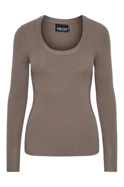 Pieces Pcmira Ls U-Neck Knit 4542917 Fossil