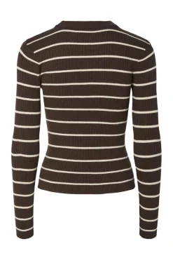 Discount Pieces Pcmira New Ls O-Neck Knit 4803164 Hot Fudge Birch Narrow