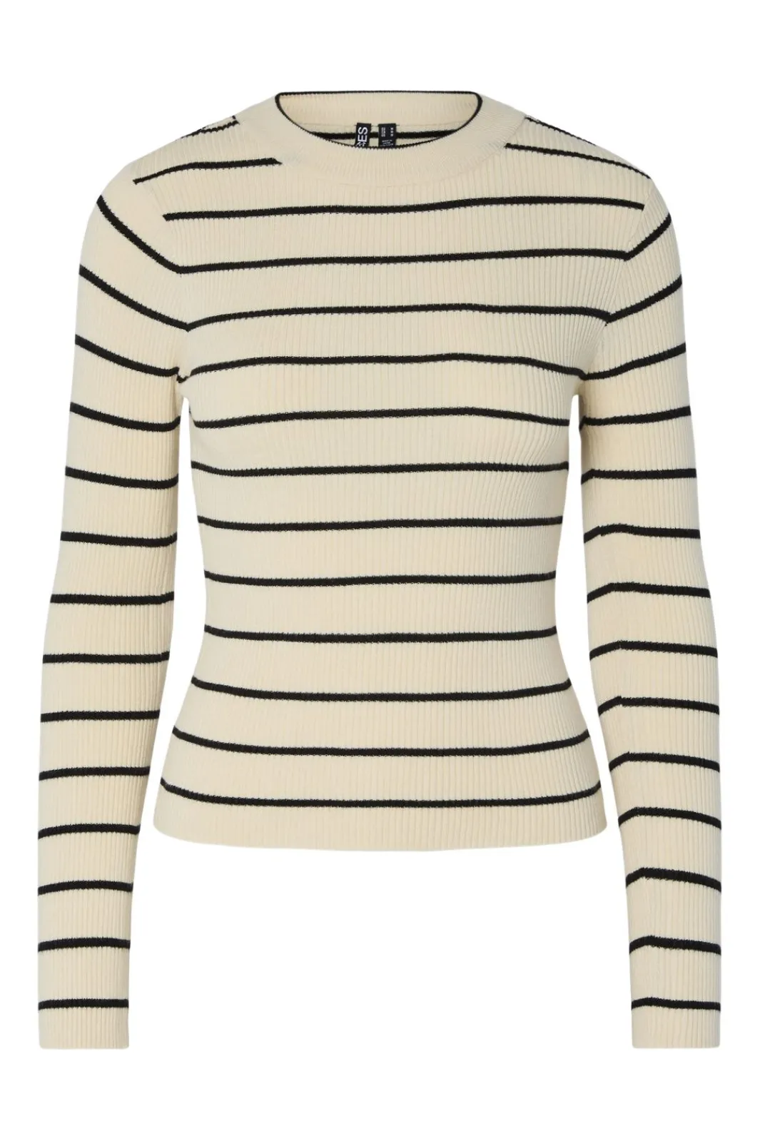 Clearance Pieces Pcmira New Ls O-Neck Knit 4803154 Birch Black Narrow