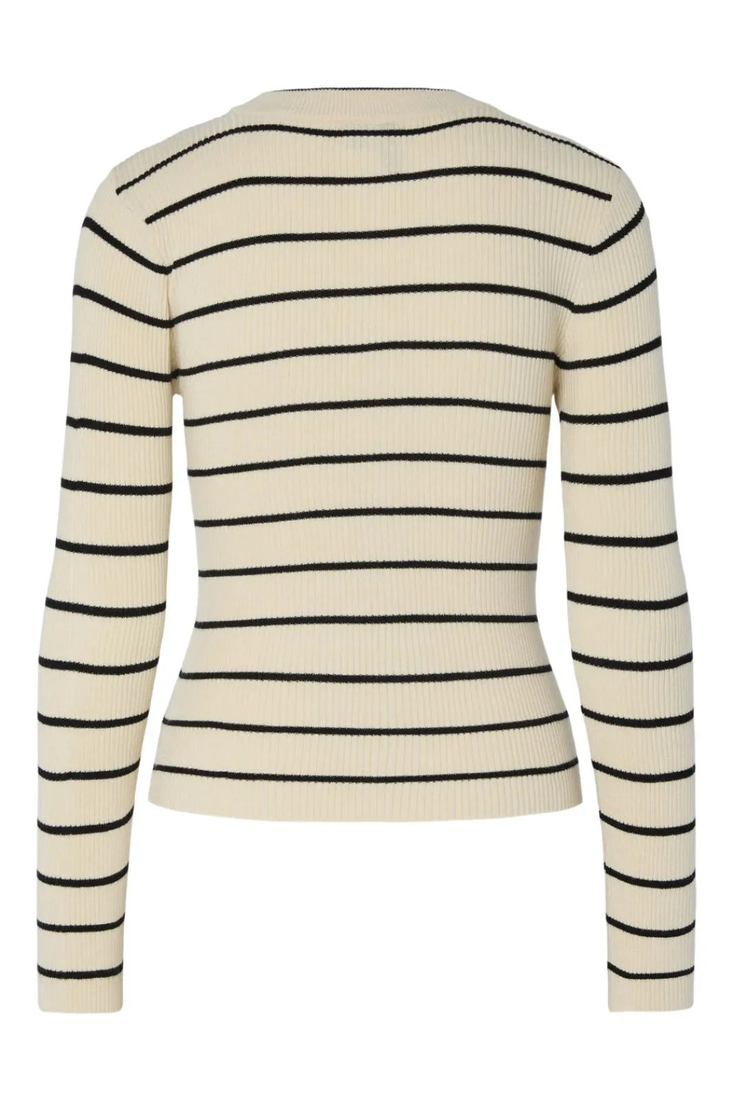 Clearance Pieces Pcmira New Ls O-Neck Knit 4803154 Birch Black Narrow