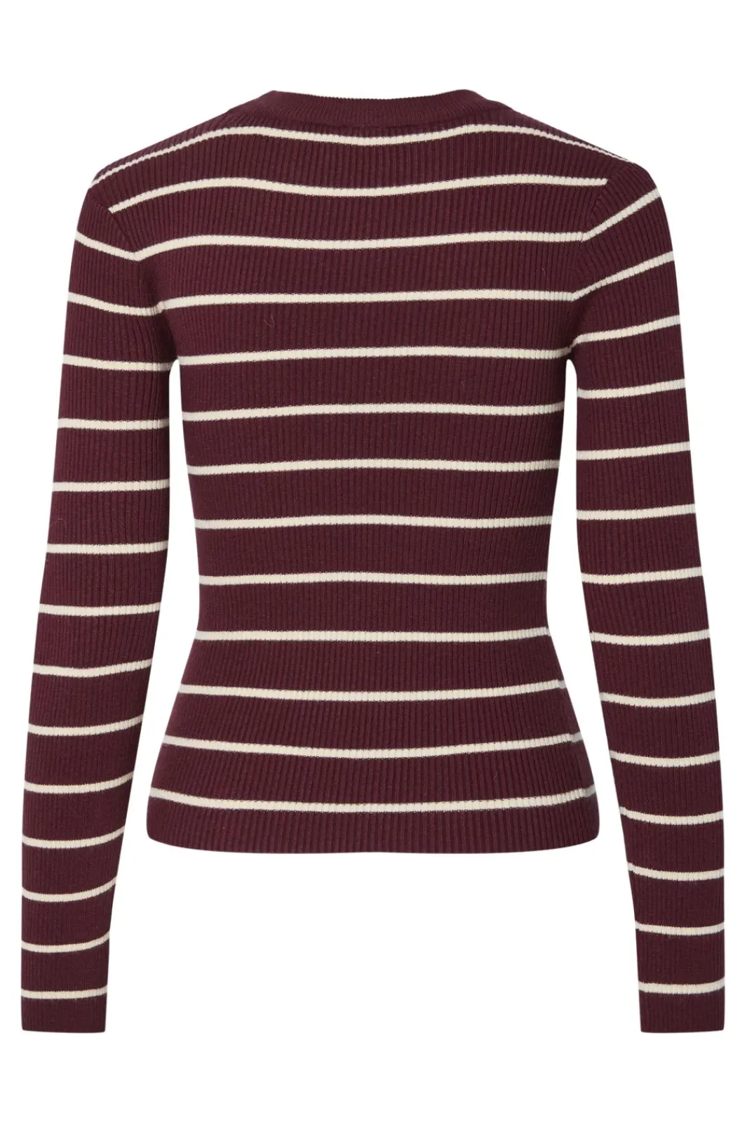 Pieces Pcmira New Ls O-Neck Knit 4803165 Tawny Port Birch Narrow