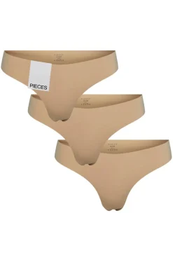 Online Pieces Pcnamee Thong 3-Pack 4297737 Nude 3