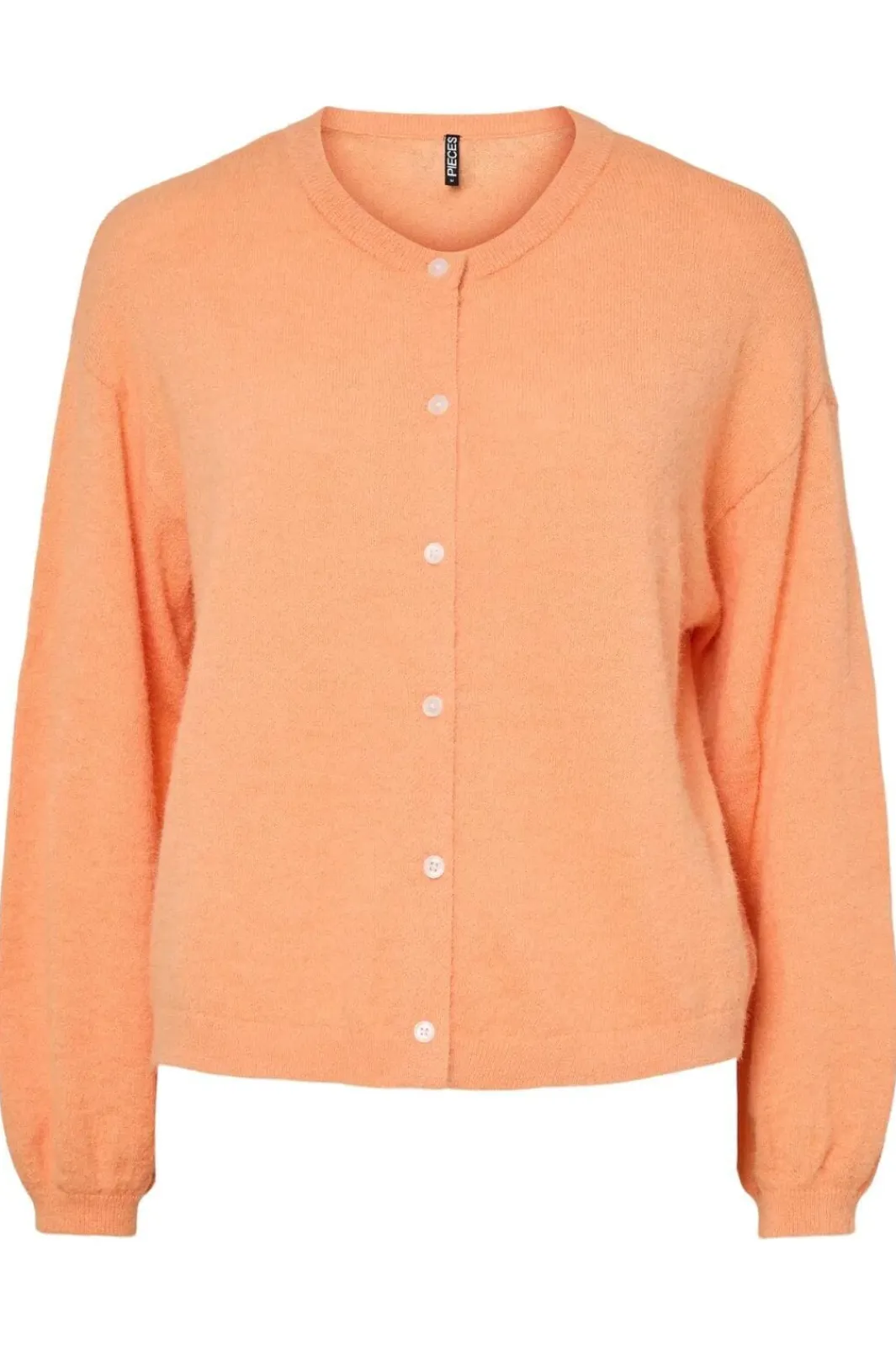 Best Pieces Pcnaomi Ls O-Neck Knit Cardigan 4904608 Russet Orange Melange