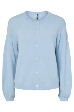 Discount Pieces Pcnaomi Ls O-Neck Knit Cardigan 4897829 Cashmere Blue Melange