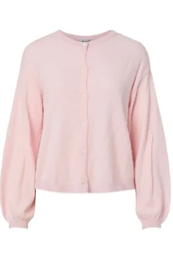 Outlet Pieces Pcnaomi Ls O-Neck Knit Cardigan 4897827 Roseate Spoonbill Melange