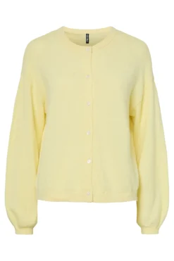 New Pieces Pcnaomi Ls O-Neck Knit Cardigan 4897828 French Vanilla Melange