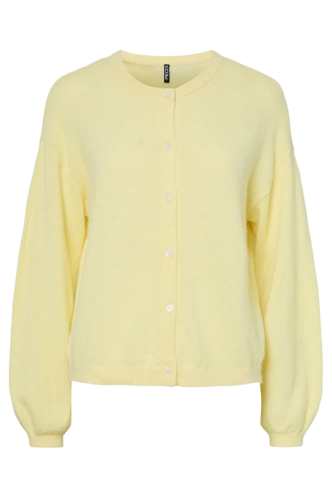 New Pieces Pcnaomi Ls O-Neck Knit Cardigan 4897828 French Vanilla Melange