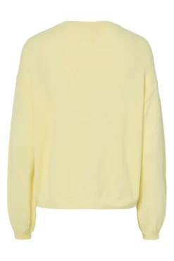 New Pieces Pcnaomi Ls O-Neck Knit Cardigan 4897828 French Vanilla Melange