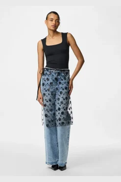 Clearance Pieces Pcnatasja Lace Sarong 4997996 Black