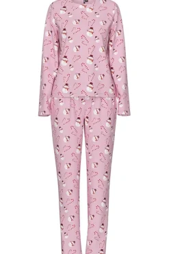 Clearance Pieces Pcnaya Xmas Ls Nightwear Set 4829535 Pink-A-Boo Snowman/Candycane