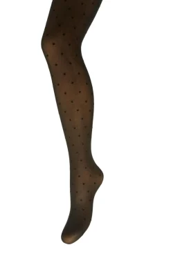 Clearance Pieces Pcnew Nikoline 20 Den Dot Tights Black