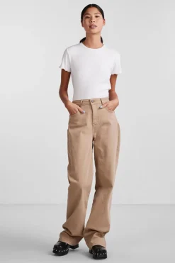 Sale Pieces Pcnicca Ss O-Neck Top Bright White