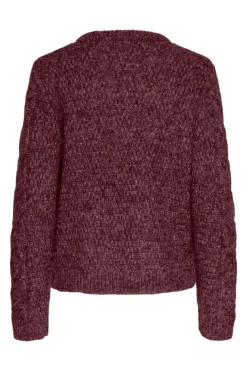 Sale Pieces Pcnina Ls O-Neck Knit 4864785 Tawny Port