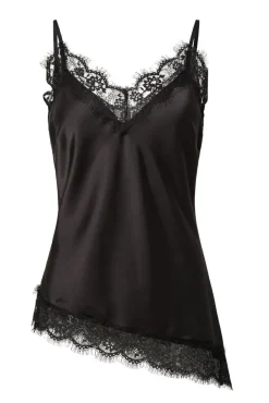 Online Pieces Pcnomi Strap Satin Lace Top 5072977 Black