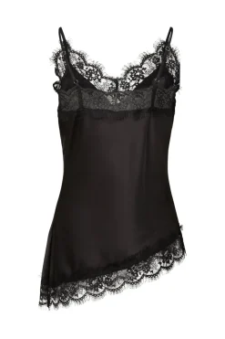 Online Pieces Pcnomi Strap Satin Lace Top 5072977 Black