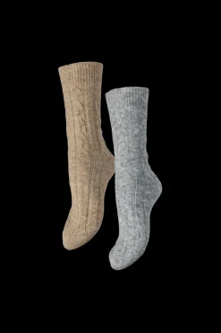 Pieces Pcnonna Xmas Socks 2 Pack Fp 4635286 Silver Mink Medium Grey Melange