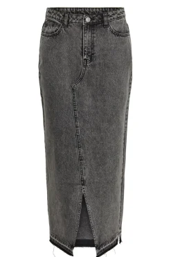 Pieces Pcnora Ankle Skirt 4499395 Grey Denim