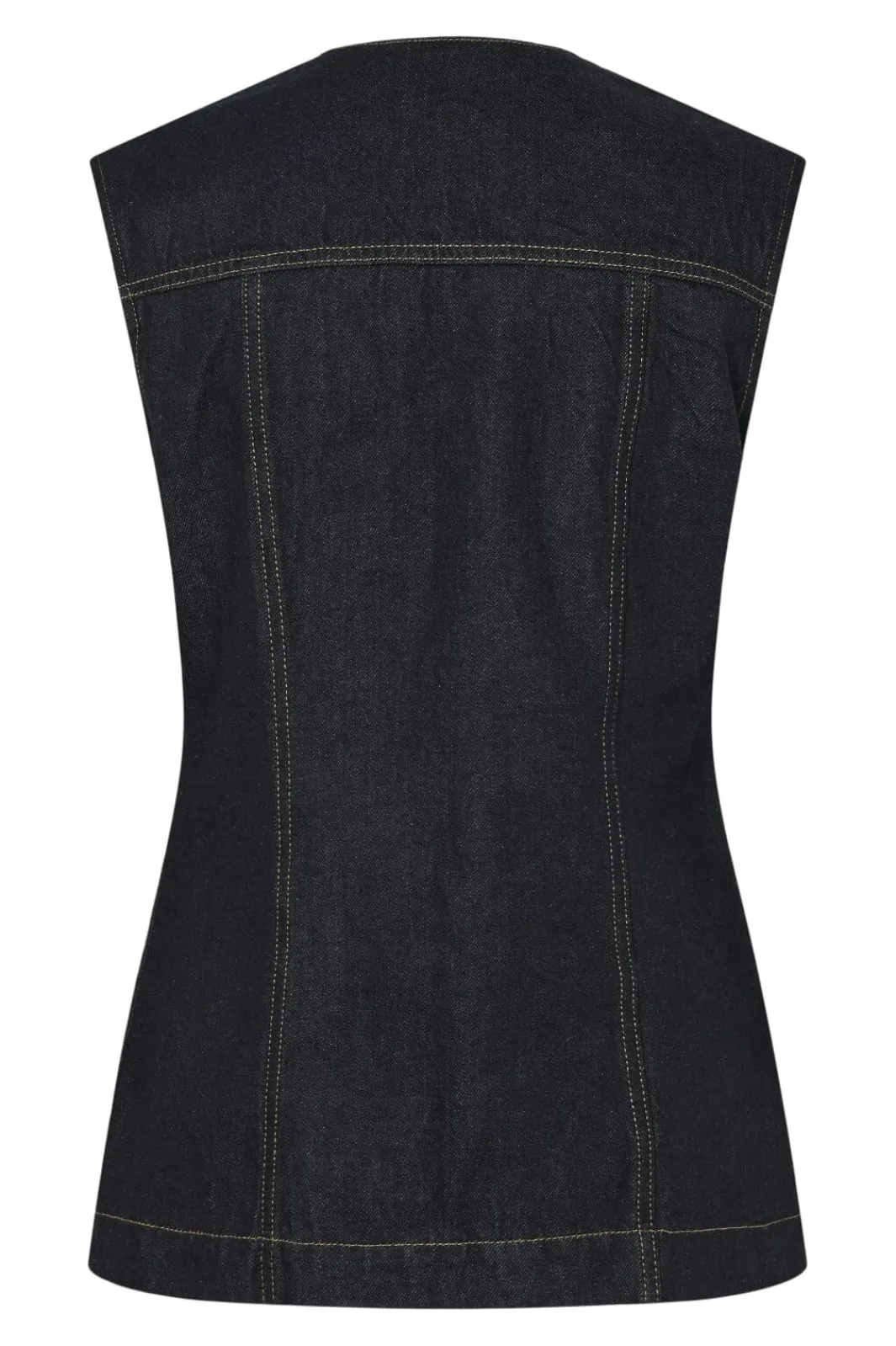 Outlet Pieces Pcnua Sl Fitted Denim Vest Fsy 4843898 Indigo