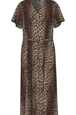 Pieces Pcnya Ss V-Neck Midi Dress 4716565 Moonlight Leo