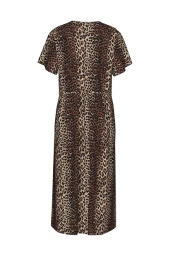Pieces Pcnya Ss V-Neck Midi Dress 4716565 Moonlight Leo