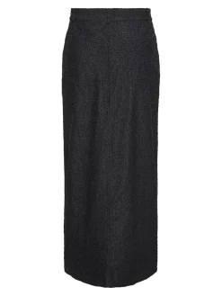 Best Pieces Pcoana Long Skirt 4503096 Dark Grey Denim