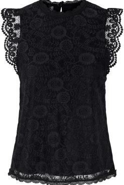 Hot Pieces PcOlline Sl Lace Top Black