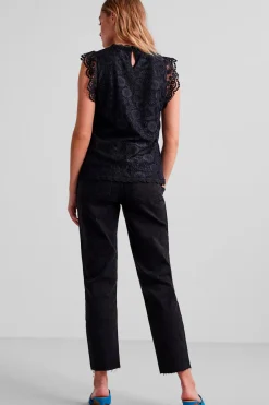 Hot Pieces PcOlline Sl Lace Top Black