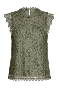 Outlet Pieces Pcolline Sl Lace Top 17120454 4641940