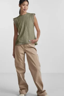 Outlet Pieces Pcolline Sl Lace Top 17120454 4641940