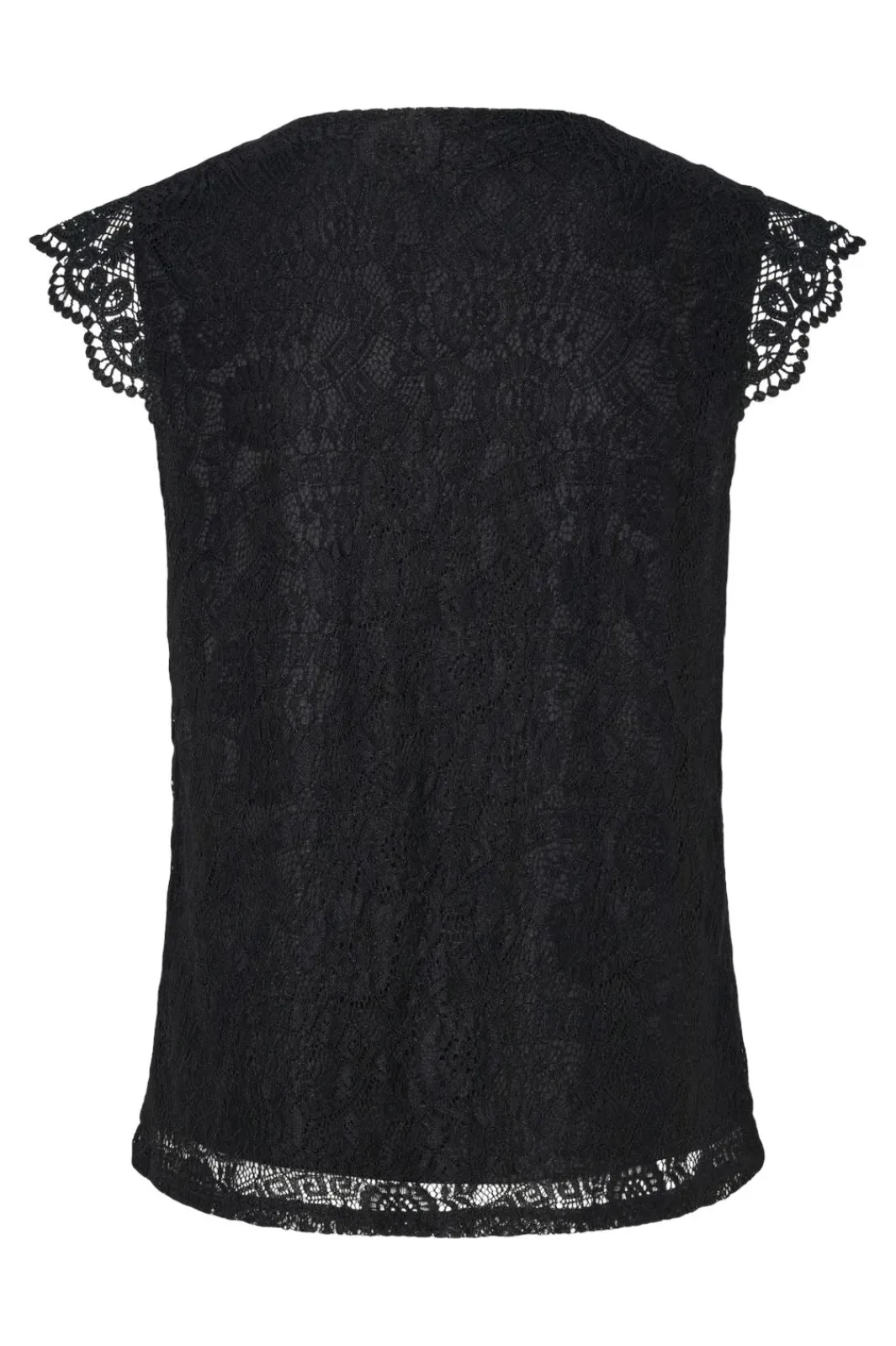 New Pieces Pcolline Sl Lace V-Neck Top 17154614 4642033