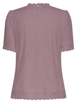 Outlet Pieces Pcolline Ss Lace Top 4474972 Woodrose