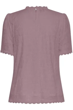 Outlet Pieces Pcolline Ss Lace Top 4474972 Woodrose
