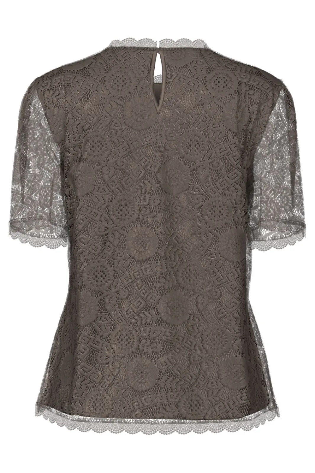 Sale Pieces Pcolline Ss Lace Top 4532907 Morel