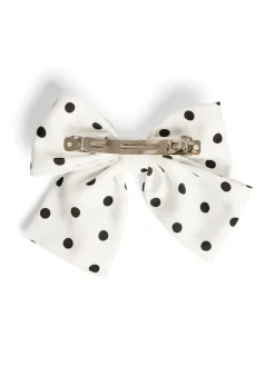 New Pieces Pcpernille Dots Bow Hairclip 5036072 Bright White Black Dots