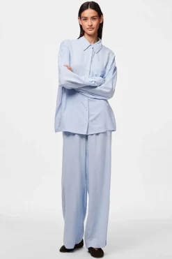 Best Pieces Pcpia Ls Loose Shirt 4648858 Cashmere Blue