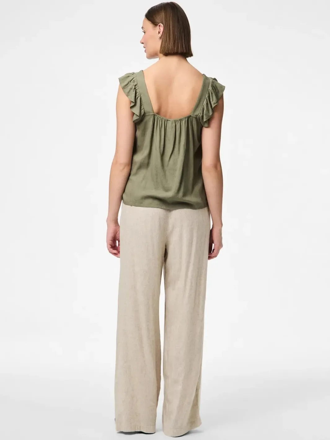 Outlet Pieces Pcpia Sl Top 4649002 Deep Lichen Green