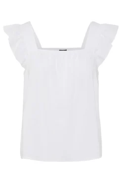 Best Pieces Pcpia Sl Top 4649004 Bright White