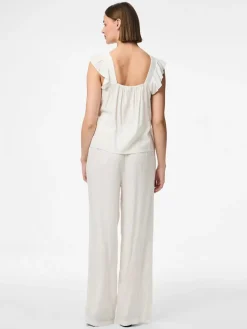 Best Pieces Pcpia Sl Top 4649004 Bright White