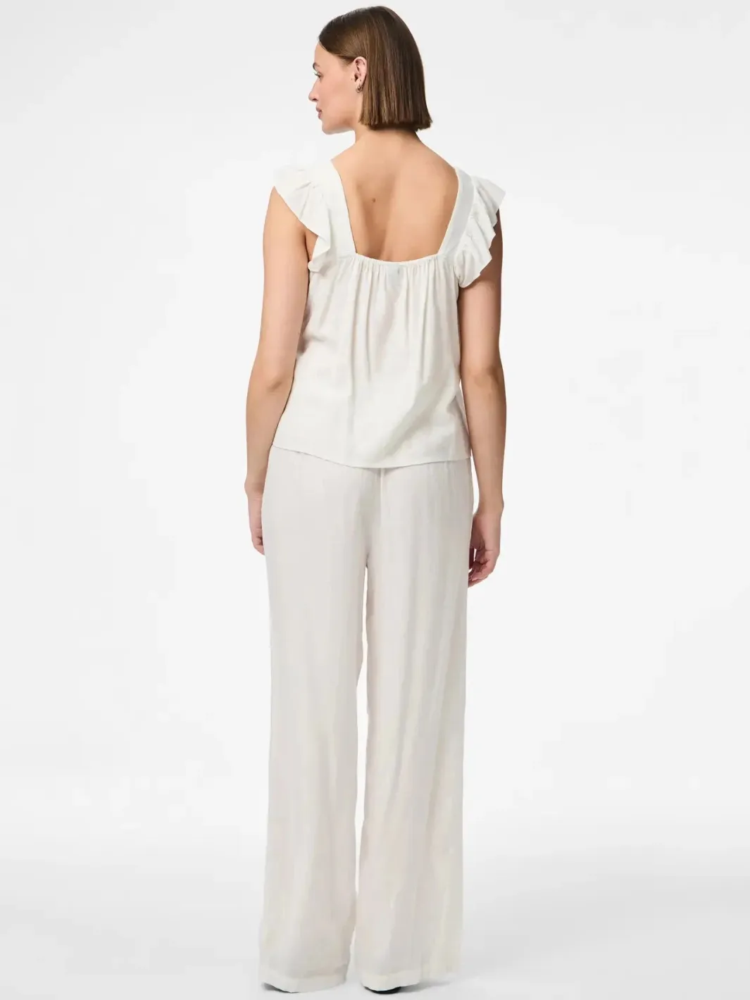 Best Pieces Pcpia Sl Top 4649004 Bright White