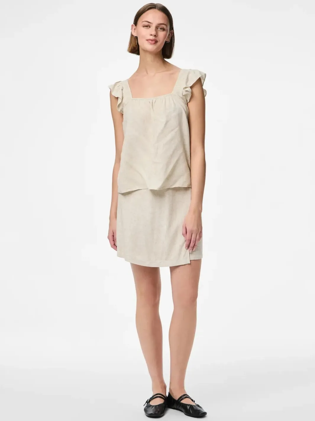 New Pieces Pcpia Sl Top 4764611 Birch Melange
