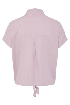 Clearance Pieces Pcpia Ss Tie Shirt 4648819 Dawn Pink