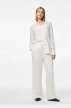 Sale Pieces Pcpia Wide Pants 4648875 Bright White