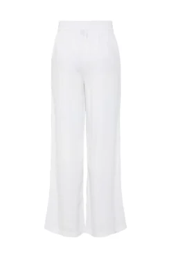 Sale Pieces Pcpia Wide Pants 4648875 Bright White