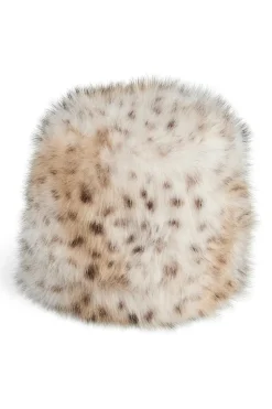 Online Pieces Pcplush Fluffy Hat 5023238 Cloud Dancer Leopard